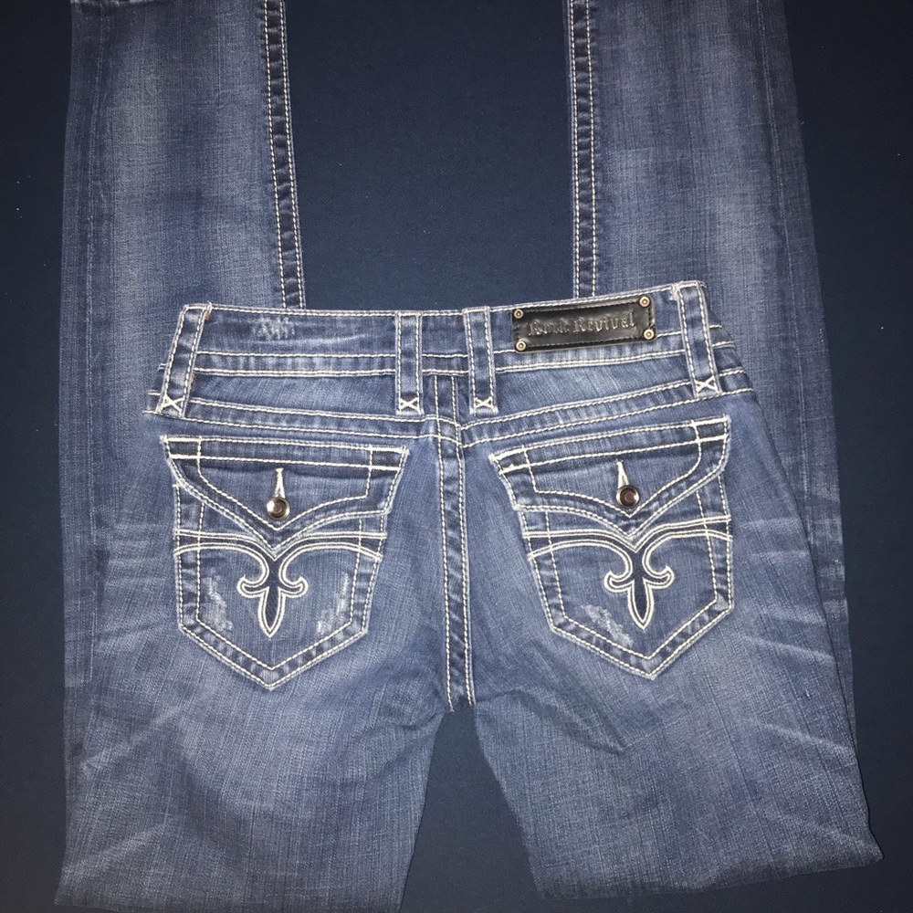 RockRevival Noelle distressed skinny jeans size 29